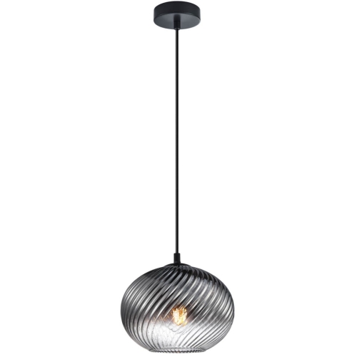 Przejdź do produktu Lampa sufitowa wisząca ALIAS czarna z dymionym kloszem