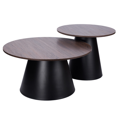 Przejdź do produktu Zestaw stolików kawowych okrągłych ZENIT orzechowe