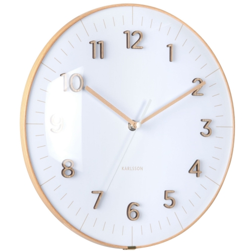 Przejdź do produktu Zegar ścienny bezgłośny ESENCIA DOME biały