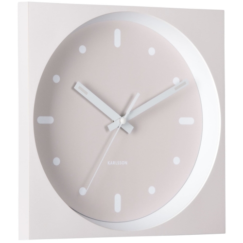 Przejdź do produktu Zegar ścienny bezgłośny INCESANTE kwadratowy beżowy