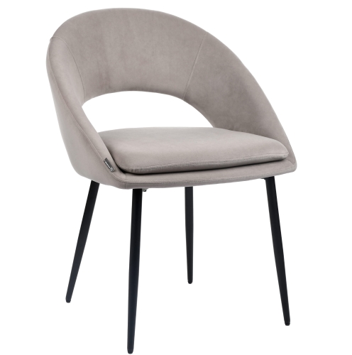 Przejdź do produktu Krzesło tapicerowane NILO velvet czarne M-19