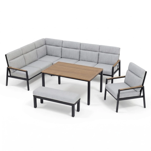 Przejdź do produktu ASTON - Zestaw mebli ogrodowych szary lewy