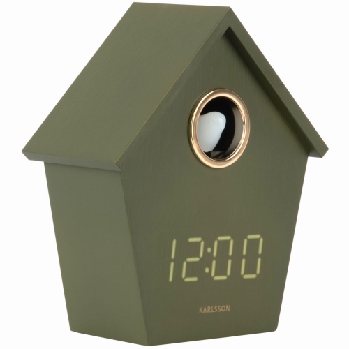 Przejdź do produktu Zegar stołowy cyfrowy alarm z ptaszkiem RIQUEZA CUCKOO LED zielony