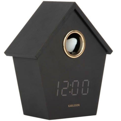 Przejdź do produktu Zegar stołowy cyfrowy alarm z ptaszkiem RIQUEZA CUCKOO LED czarny