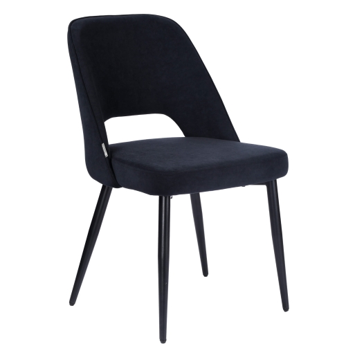 Przejdź do produktu Krzesło tapicerowane FERO velvet czarne M-19