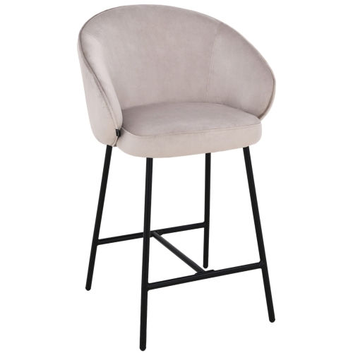 Przejdź do produktu Hoker krzesło barowe kubełkowe OTILO velvet beżowe G-09