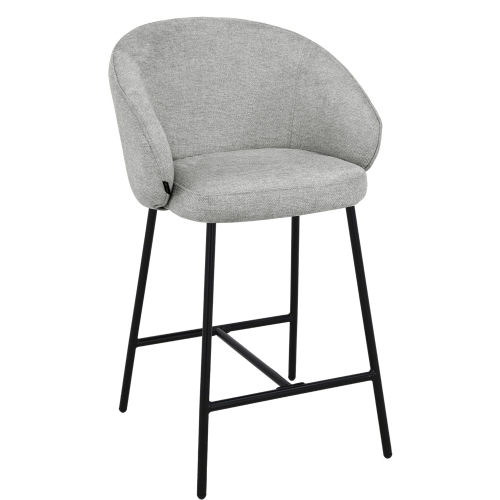 Przejdź do produktu Hoker krzesło barowe kubełkowe OTILO tkanina szare 920-10