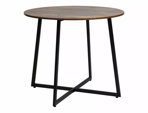 Przejdź do produktu Stół okrągły LUNA 90 cm brąz rustykalny czarny