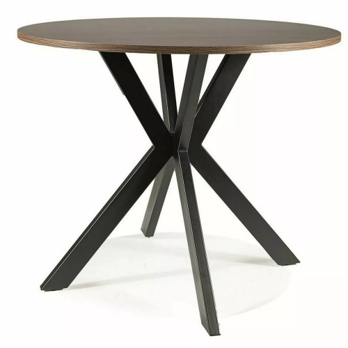 Przejdź do produktu Stół okrągły TALIA II 90 cm orzech czarny mat