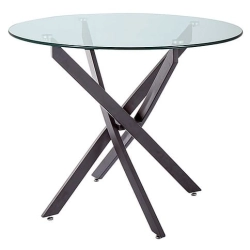 AGIS 90 cm stół okrągły szklany czarny
