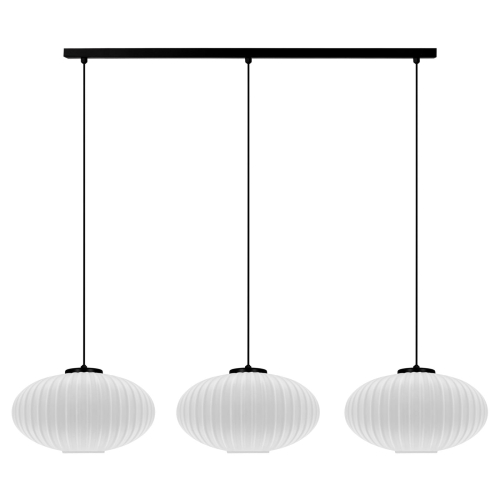 Przejdź do produktu Lampa wisząca K-5672 PESO 3 białe ryflowane klosze