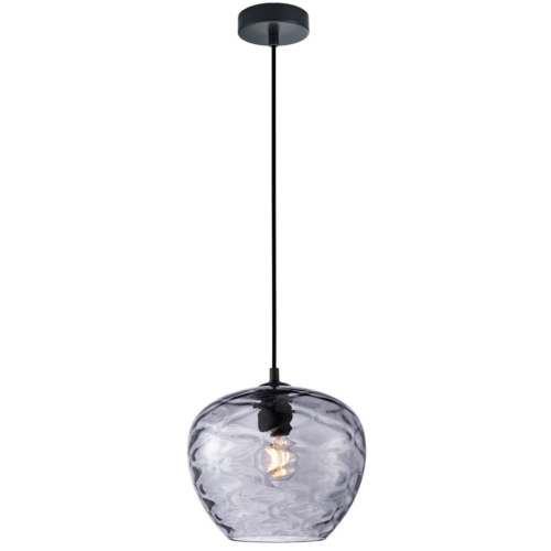 Przejdź do produktu Lampa sufitowa wisząca BRESCO szklana dymiona