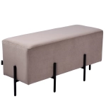 Pufa tapicerowana DIVA velvet beżowa M-38