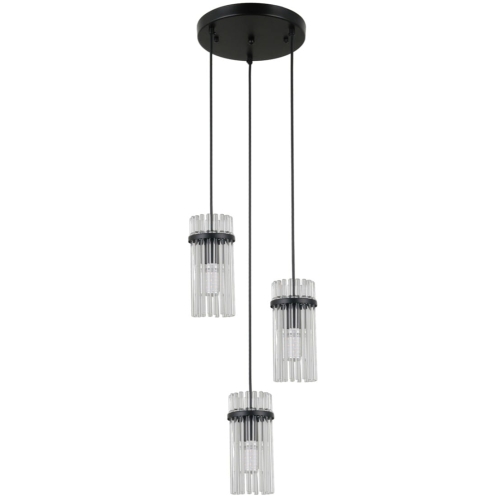 Przejdź do produktu Lampa sufitowa wisząca MERTO 3-punktowa czarna
