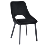 Krzesło tapicerowane LUMO velvet czarne 910-20