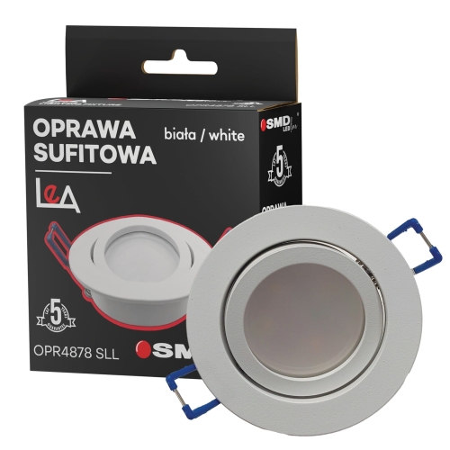 Przejdź do produktu Lampa sufitowa LEA biała podtynkowa okrągła
