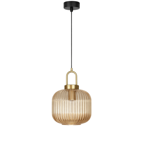 Przejdź do produktu Lampa wisząca ARIA M K-5896 klosz bursztynowy