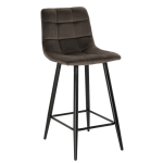 Hoker krzesło barowe 65 cm TORE velvet brązowe G-76