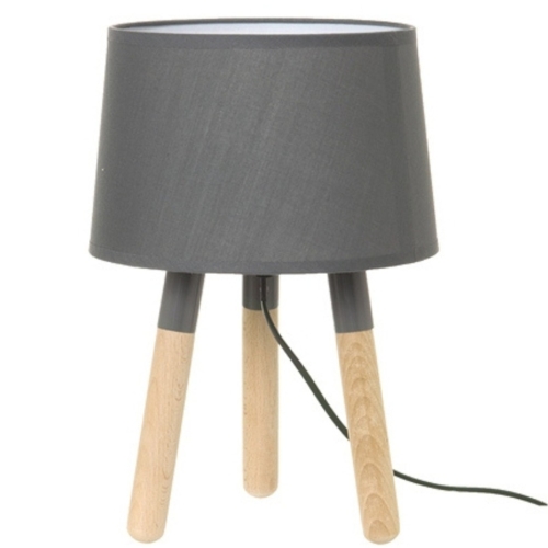 Przejdź do produktu Lampa stołowa ORBIT wood szara