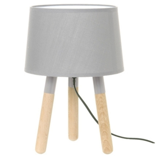 Przejdź do produktu Lampa stołowa ORBIT wood  jasny szary