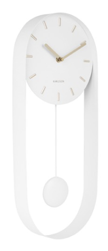Przejdź do produktu Zegar ścienny z wahadłem PENDULUM CHARM biały