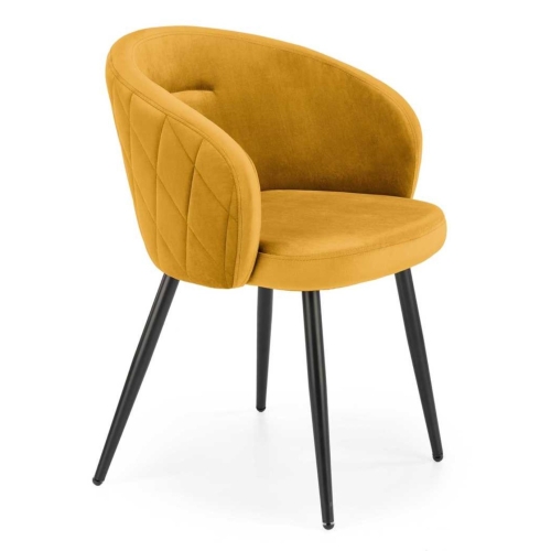 Przejdź do produktu Krzesło tapicerowane K430 velvet musztardowy