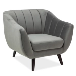 Fotel wypoczynkowy ELITE 1 velvet szary