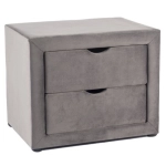 Szafka nocna 2 szuflady ET-002 velvet szary