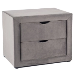 Szafka nocna 2 szuflady ET-002 velvet szary