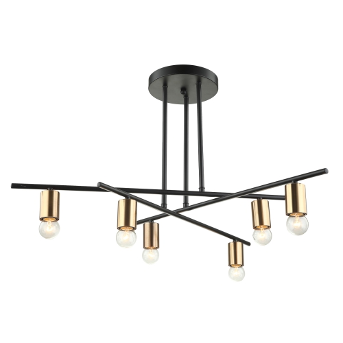 Przejdź do produktu Lampa sufitowa NORMANI 6 czarny, brąz
