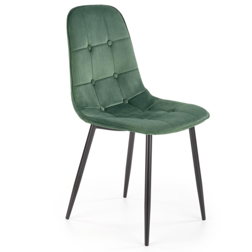 Przejdź do produktu Krzesło tapicerowane K417 velvet ciemny zielony