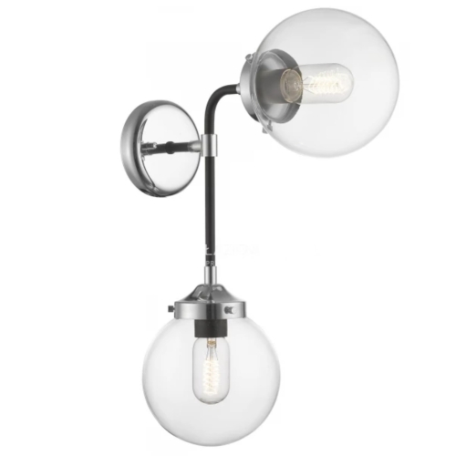 Przejdź do produktu Lampa ścienna, kinkiet RIANO srebrny