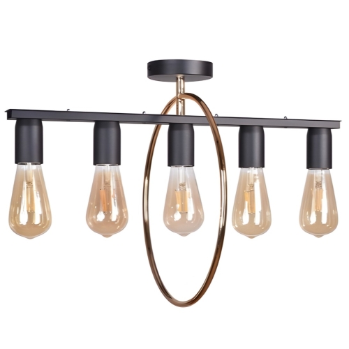Przejdź do produktu Lampa sufitowa ROLLO 5 czarny, złoty