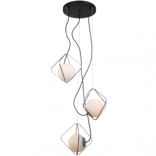 Przejdź do produktu Lampa wisząca CANTO 3 czarna biała