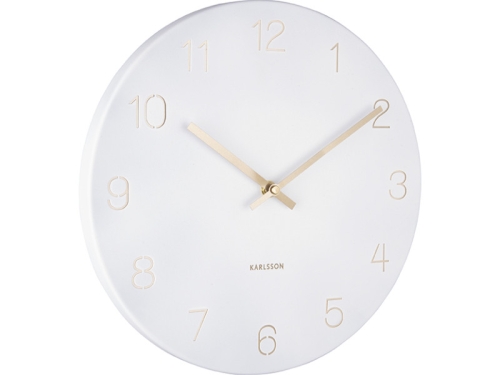 Przejdź do produktu Zegar ścienny CHARM ENGRAVED NUMBERS biały