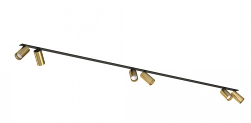 Przejdź do produktu Lampa sufitowa listwa wpust MONO SURFACE VI złoty czarny