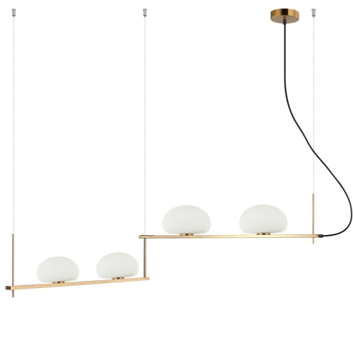 Przejdź do produktu Lampa sufitowa, wisząca KERNIO 4 mosiężna