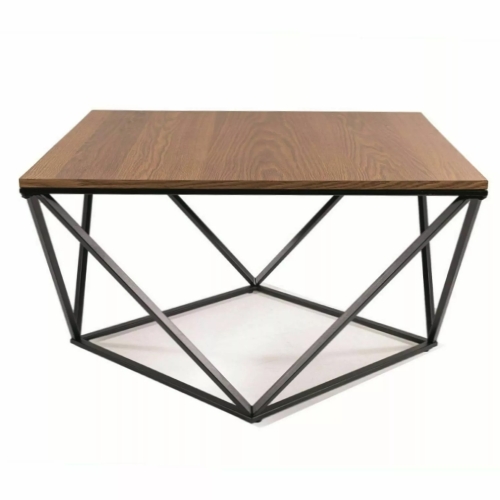 Przejdź do produktu Stolik kawowy ława SILVER A 80 cm orzech, czarny mat