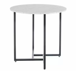 Stół okrągły ALTO II 80 cm biały efekt marmuru