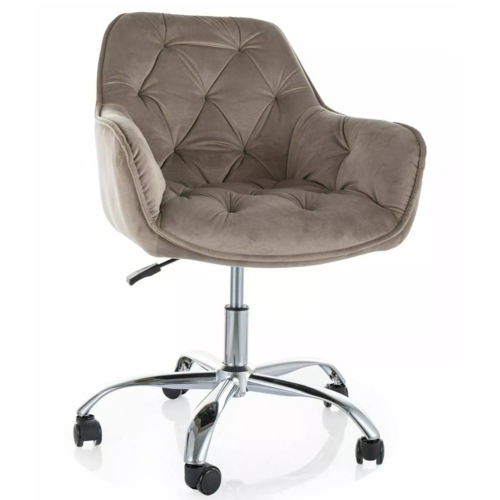 Przejdź do produktu Fotel obrotowy, krzesło biurowe Q-190 velvet ciemny beż