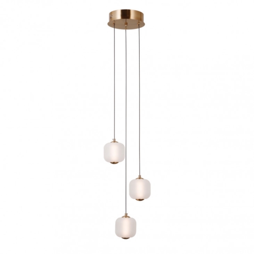 Przejdź do produktu Lampa wisząca GANTI 3 LED złota na kole