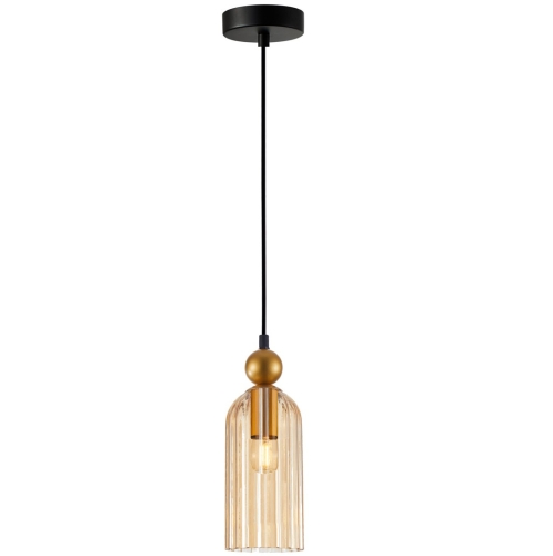 Przejdź do produktu Lampa sufitowa wisząca NARISA bursztynowa