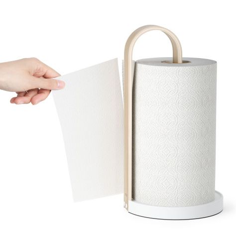 Przejdź do produktu Stojak na ręcznik papierowy BELLWOOD biały, jasne drewno