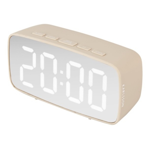 Przejdź do produktu Budzik stołowy owalny SILVER MIRROR LED szary