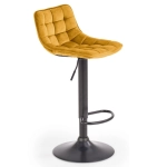 Hoker, krzesło barowe H95 velvet musztardowy
