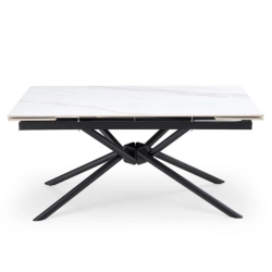 Stół rozkładany VITORINO 160-220 cm biały marmur