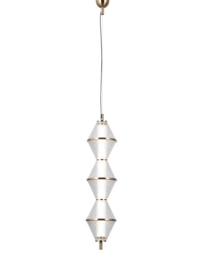 Przejdź do produktu Lampa sufitowa wisząca FUENTE 3 złota