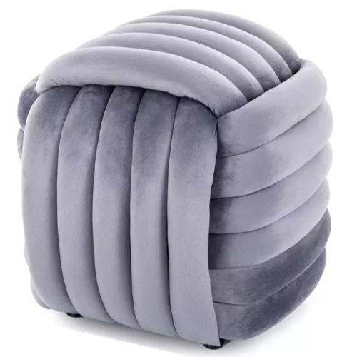Przejdź do produktu Puf BRUNI velvet szary