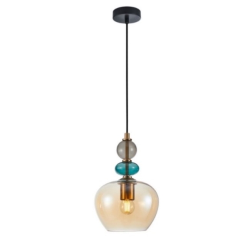 Przejdź do produktu Lampa wisząca Busco 1A bursztynowa