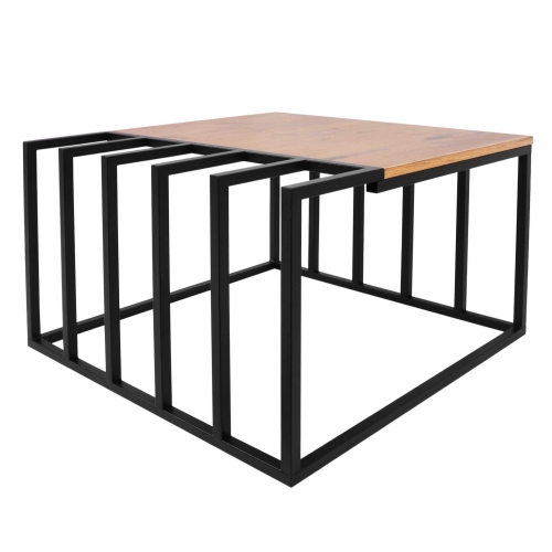 Przejdź do produktu Stolik kawowy KS-27 w stylu loft lamele